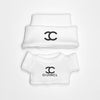 White 2pcs Set ( Black Logo)