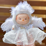 Fashion Dress - Wedding dress + white top + Angel Wings + Necklace + Headband