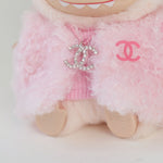 labubu have a seat  chanel clothes with necklace