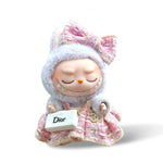 Labubu Clothes Chanel Pink Dress  with bow