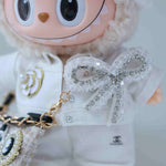 labubu outfits chanel white luxury set