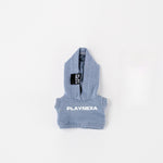 mini labubu 4.0 clothes hoodie dusty blue