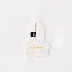 mini labubu 4.0 clothing hoodie white