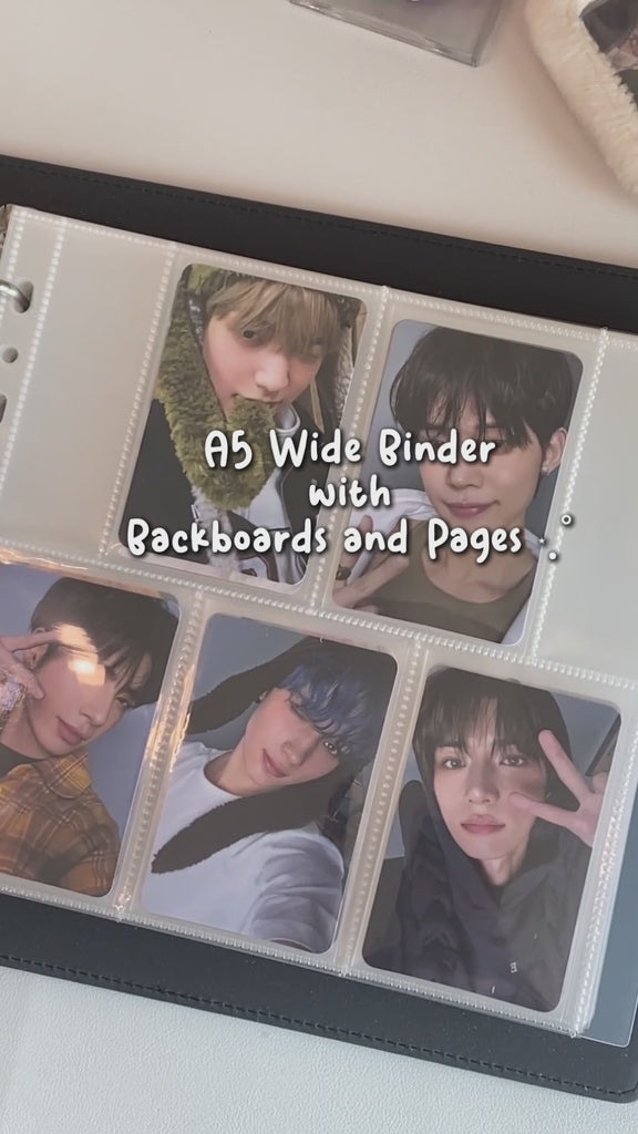 A5 5 and 6 Pocket Extra Wide Photocard Binder for OT5 TXT and OT6 Nmixx 